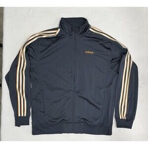 VTG Adidas Originals Firebird Track Jacket Mens Large Orange White Stripes